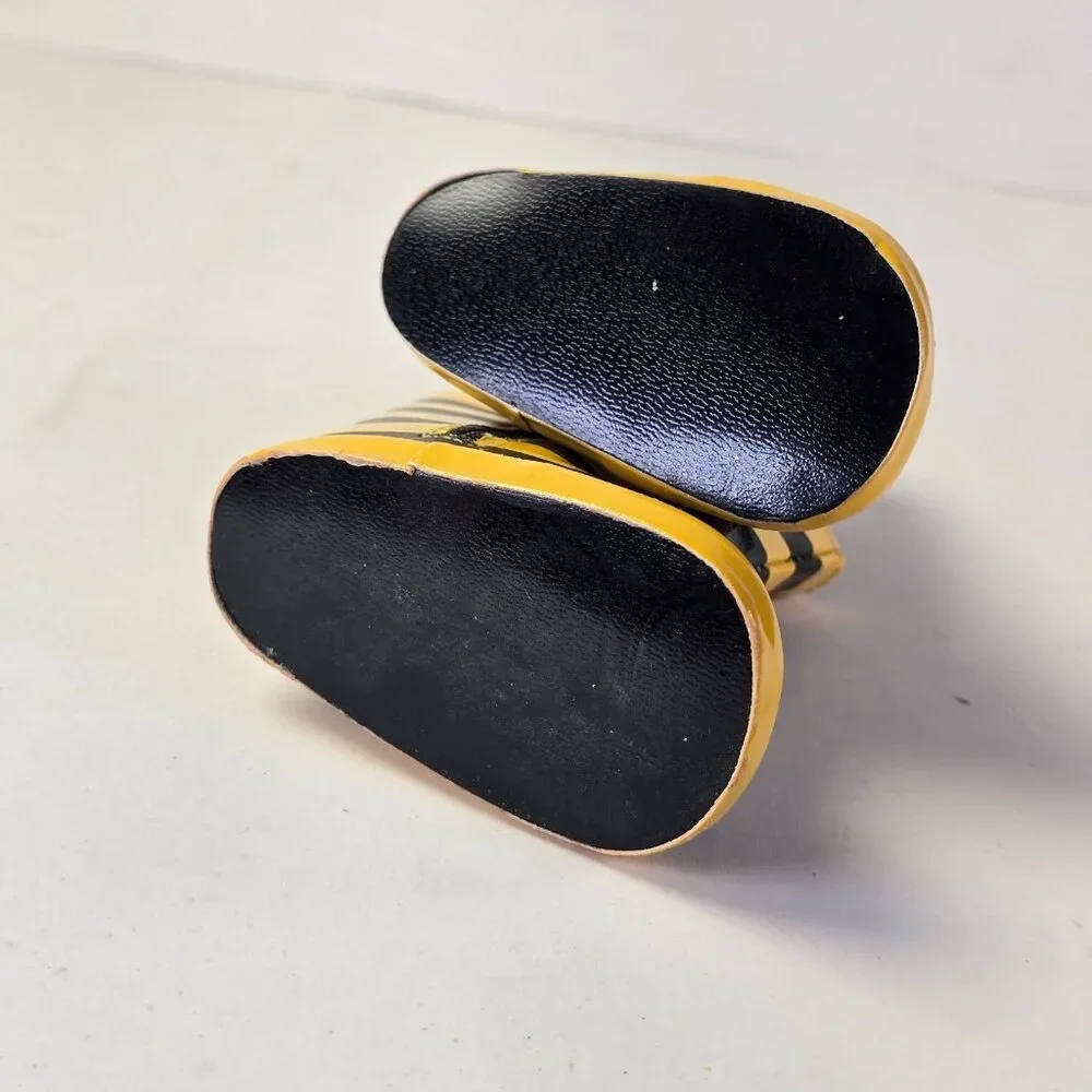 Baby Doll Shoes Boots Bumble Bee Black Yellow Stripes Fits 18